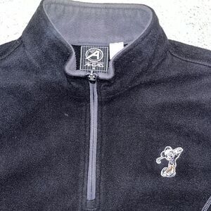 Black Mickey Mouse Golfing Disney fleece golf wind shirt pullover bag model M